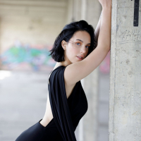 Hot brunette Marisa Ehret exposes her sweet body in an abandoned building