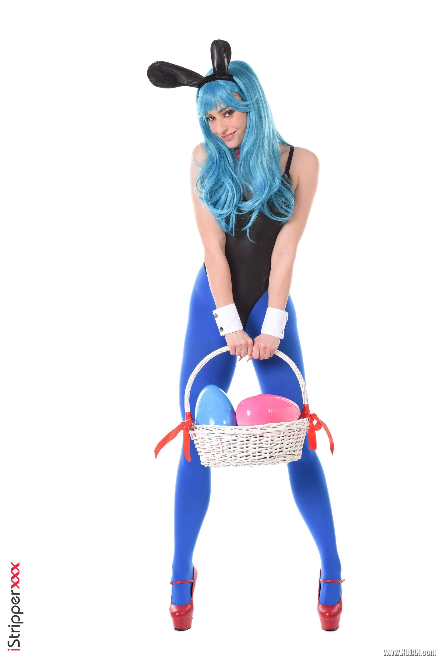 Foxy blue haired Dolly Dyson loves taking off her clothes for iStripper - Photo #1688800