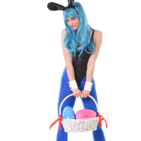 Foxy blue haired Dolly Dyson loves taking off her clothes for iStripper