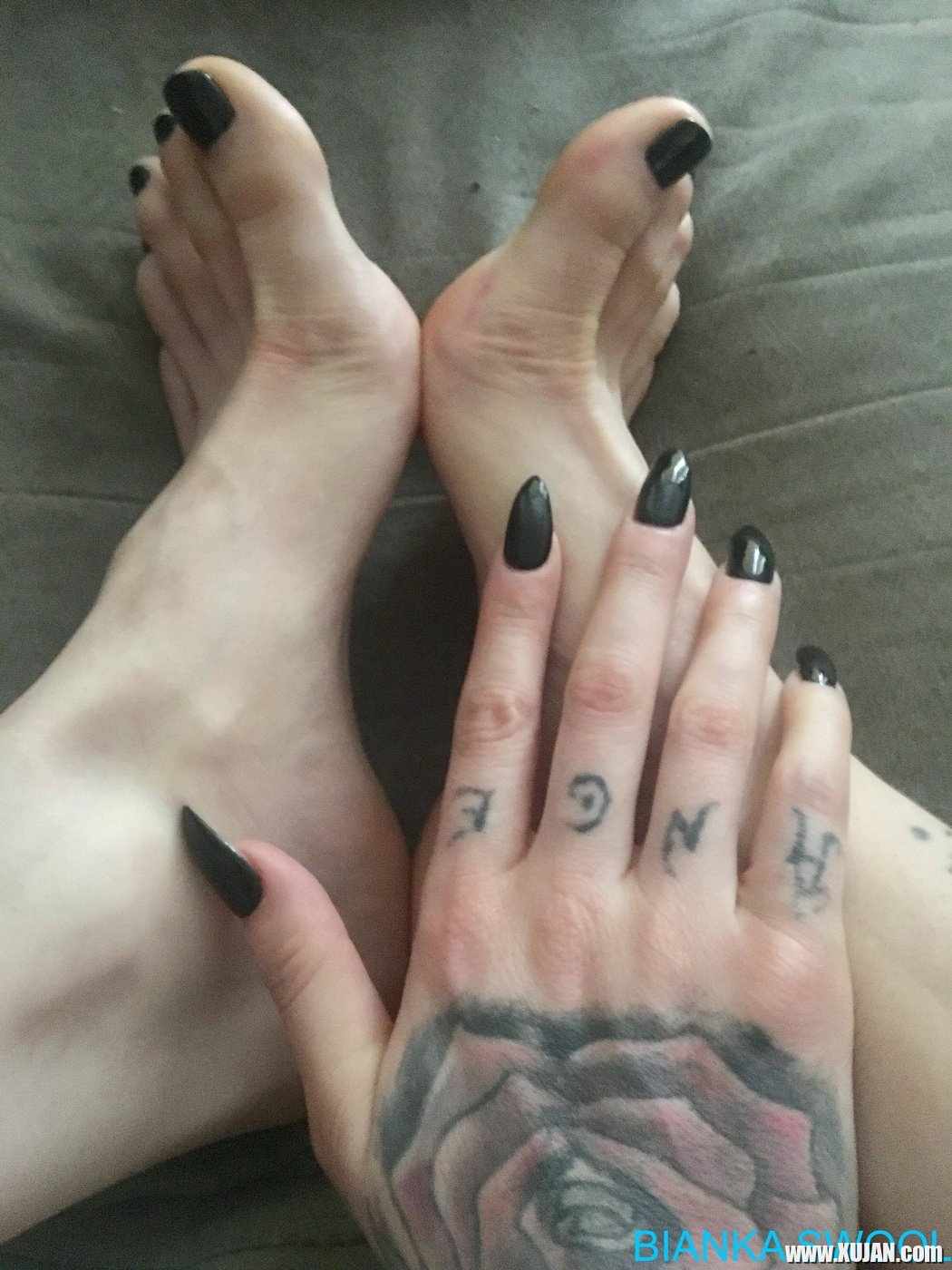 Amazing Bianka Swool teasing a horny dude with her feet - Photo #1689573