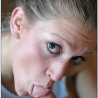 Eve Laurence fucking in the kitchen and scoring cum on her big breasts