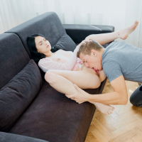 Slim dark haired teen Crystal Greenvelle gets shagged and facialed