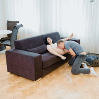 Slim dark haired teen Crystal Greenvelle gets shagged and facialed