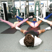 Sporty blonde babe Tanya James gets slammed hardcore in the gym