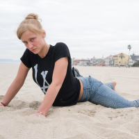 Busty blonde coed Alice Wonder shares some hot pics from her vacation