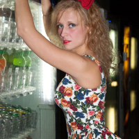 Blonde hottie Alice Wonder has fun out and about