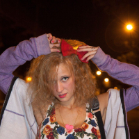 Blonde hottie Alice Wonder has fun out and about
