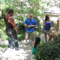 Teagan Summers with tiny tits has groupsex outdoor and masturbates