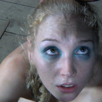 Delirious Hunter metal bound with bdsm toys and fire her bare feet spanked