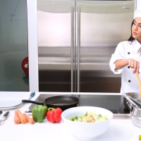Horny Cook Lexy Bandera gets pounded by a Guy