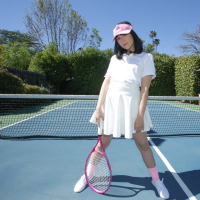 Daphne Dare Cleo and Daisy fuck on tennis court