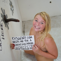 Glory Hole Cum Slut Melissa May visits Sex Shop