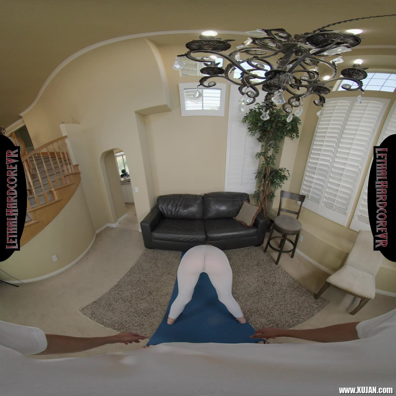 Slutty brunette girl Angel Windell having hardcore VR yoga session - Photo #1720500