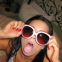 Hot amateur babe Tanner Mayes exposing her tiny tits and sweet pink hole