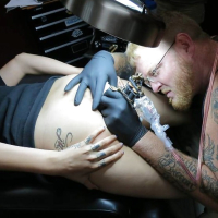Tattoo on a place where the sun never shines