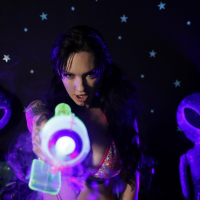 Hot gamer girl Misha Montana on top of sex machine
