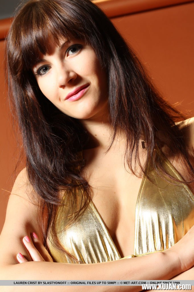 Babe Lauren Crist takes off her sexy gold Bodysuit - Photo #1735474