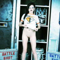 Annika Amour ready for Halloween in a FreeOnes Shirt