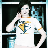Annika Amour ready for Halloween in a FreeOnes Shirt