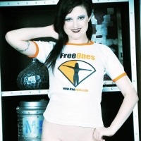 Annika Amour ready for Halloween in a FreeOnes Shirt