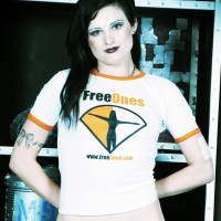 Annika Amour ready for Halloween in a FreeOnes Shirt