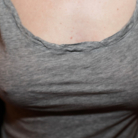 Lusty blonde amateur Cherry Torn revealing her nice jugs and shaved cunt