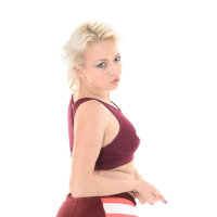 Cheerleader Tricia Teen stripping and spreading