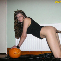 Pictures of Sabrina Deep getting freaky with her pumpkin