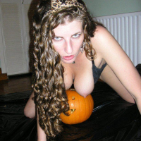 Pictures of Sabrina Deep getting freaky with her pumpkin