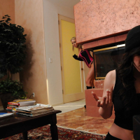 Jennifer White and Carolyn Reese having mean lesbian fun with strapon