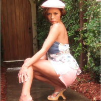 Crissy Moran in a garden