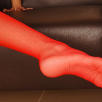 Hot babe Leanna Sweet taking off her stockings and fingering her twat