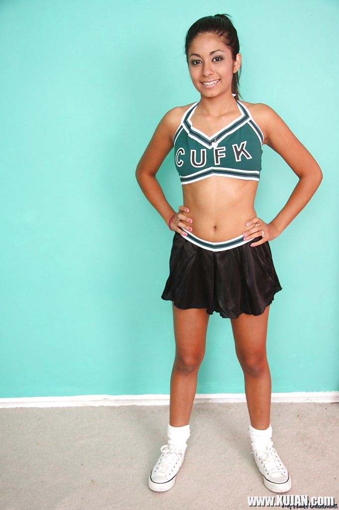 Sporty Latina teen Ruby Rayes combines cheerleading and strip - Photo #1765033