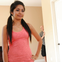 Sexy teen babe Ruby Rayes with tiny tits is getting hardcore fucked