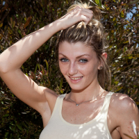 Flexible Staci Silverstone sexy posing outdoors