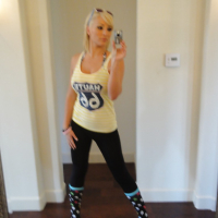 Blonde teen Lexi Swallow taking naked self shots in mirror