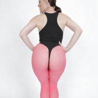 MILF Sovereign Syre stripping off sliding pink pantyhose over big butt