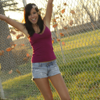 Destiny Moody enjoys a crisp autumn day as the clothes fall off