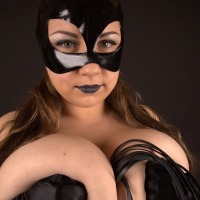 Kinky busty mistress Samanta Lily is hot in tight black leather