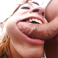 Nasty fetish girl Klarisa Leone gets mouth stretched by huge wang