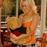 Cute Gina Blonde sucks and fucks a huge cock