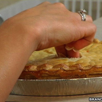 Slutty teen Brandi Belle banged while baking a pie