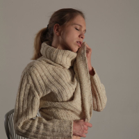 Hot young girl Nora Pace shamelessly strips in studio to shady photographer