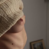 Hot young girl Nora Pace shamelessly strips in studio to shady photographer