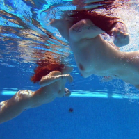 Sheril and Diana Rius Underwater Swimming Pool Erotics