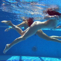 Sheril and Diana Rius Underwater Swimming Pool Erotics