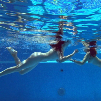 Sheril and Diana Rius Underwater Swimming Pool Erotics