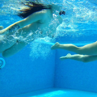 Sheril and Diana Rius Underwater Swimming Pool Erotics