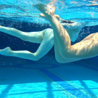 Sheril and Diana Rius Underwater Swimming Pool Erotics