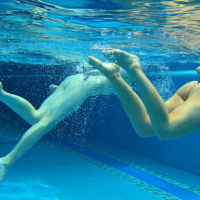 Sheril and Diana Rius Underwater Swimming Pool Erotics